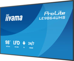 iiyama LE9864UHS-B1AG beeldkrant Digitale signage flatscreen 2,49 m (98") Wifi 500 cd/m² 4K Ultra HD Zwart Type processor Android 24/7 - Afbeelding 4