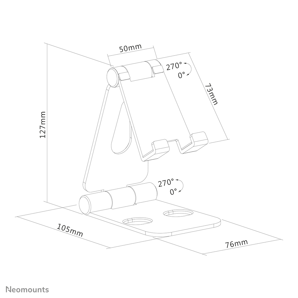 Neomounts DS10-160SL1 Telefoonstandaard tot 7" - opvouwbaar - universeel - Afbeelding 15