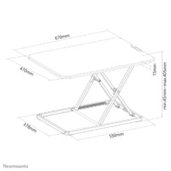 Neomounts NS-WS050BLACK Zit-stawerkplek - Afbeelding 20