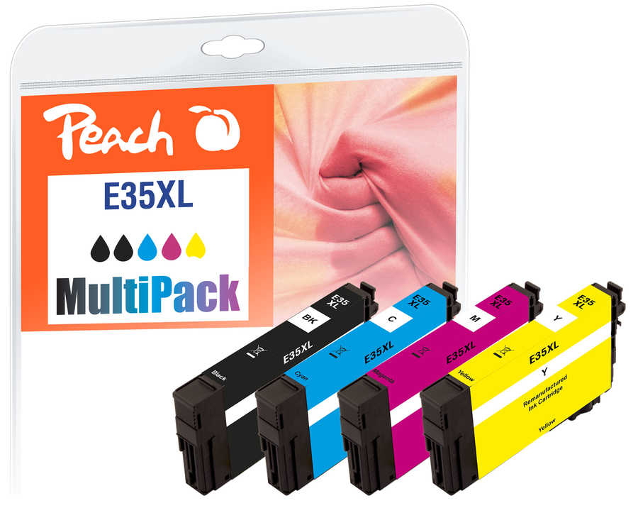 Peach 320264 inktcartridge 4 stuk(s) Compatibel Hoog (XL) rendement Zwart, Cyaan, Magenta, Geel