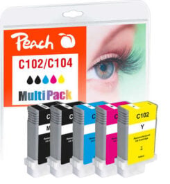 Peach PI100-360 inktcartridge 5 stuk(s) Compatibel Normaal rendement Zwart, Cyaan, Magenta, Geel - Afbeelding 2
