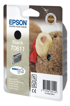 Epson Teddybear inktpatroon Black T0611 DURABrite Ultra Ink - Afbeelding 3