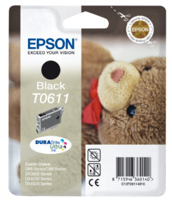 Epson Teddybear inktpatroon Black T0611 DURABrite Ultra Ink - Afbeelding 2