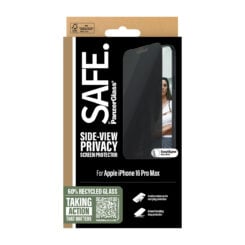 PanzerGlass SAFE. by ® 2-Way Privacy Screen Protector iPhone 16 Pro Max | Ultra-Wide Fit Doorzichtige schermbeschermer Apple 1 stuk(s) - Afbeelding 4