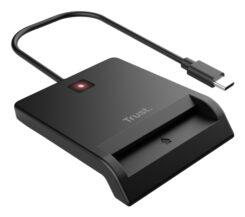 Trust Primo Smartcard Reader - Smartcardlezer – USB-C aansluiting – Compact ontwerp – Zwart - Afbeelding 2