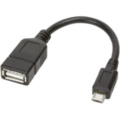 Techly 0.2m USB 2.0 Micro B - USB 2.0 A M/F USB-kabel 0,2 m Micro-USB B USB A 0,48 Gbit/s Zwart - Afbeelding 2