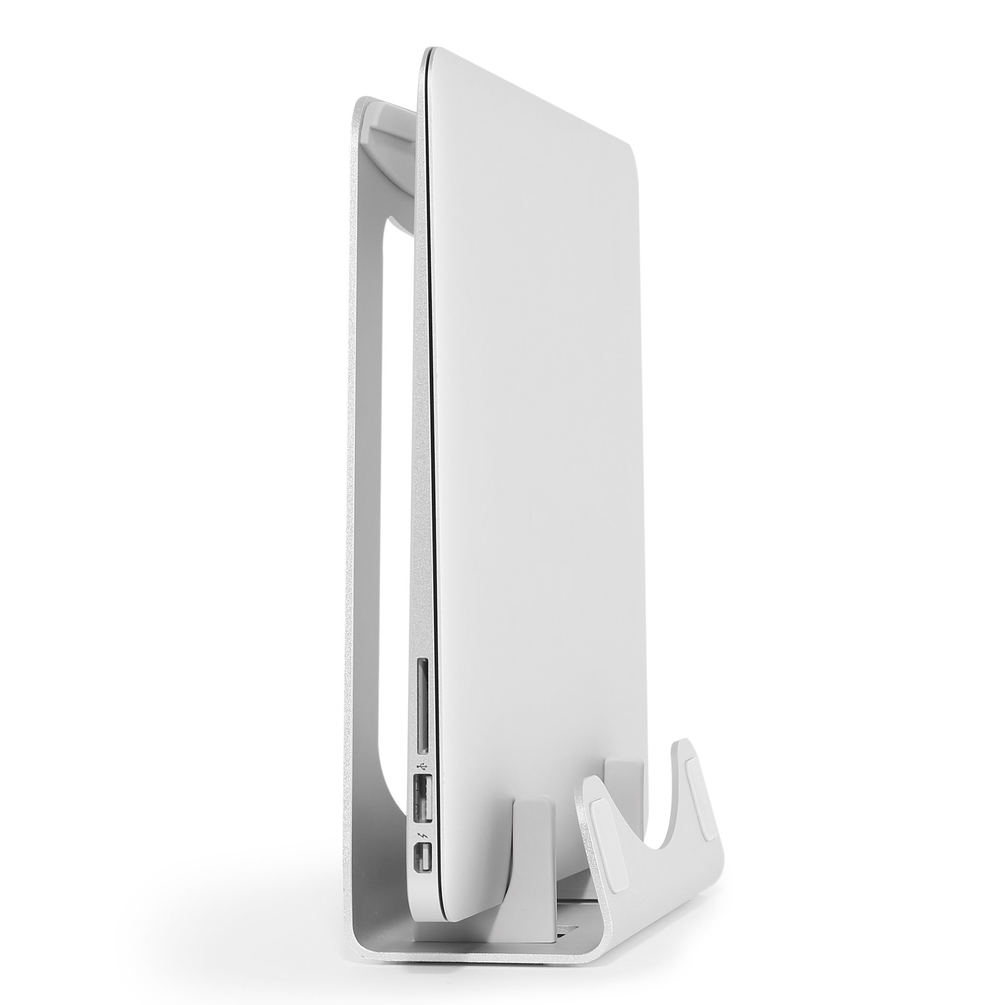 StarTech.com Laptopstandaard - 2-in-1 Laptopverhoger / Verticale Laptopsteun - Ideaal voor Ultrabooks & MacBook Pro/Air - Ergonomische Laptophouder met Ideale Kijkhoek - Zilver, Aluminum - Afbeelding 3