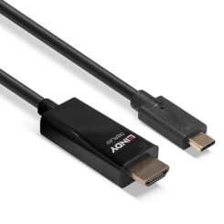 Lindy 43315 video kabel adapter 5 m USB Type-C HDMI Type A (Standaard) Zwart - Afbeelding 4