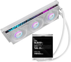 ASUS ROG Strix LC IV 360 ARGB LCD White Edition Processor Kit voor vloeistofkoeling 12 cm Wit