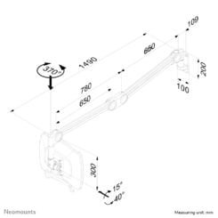 Neomounts FPMA-HAW200 Medische monitorarm wand 10-27" - h 0-149 cm - gasveer - Afbeelding 5