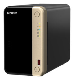 QNAP TS-264 NAS Tower Intel® Celeron® N5095 8 GB 0 TB QNAP QTS Zwart, Goud - Afbeelding 3