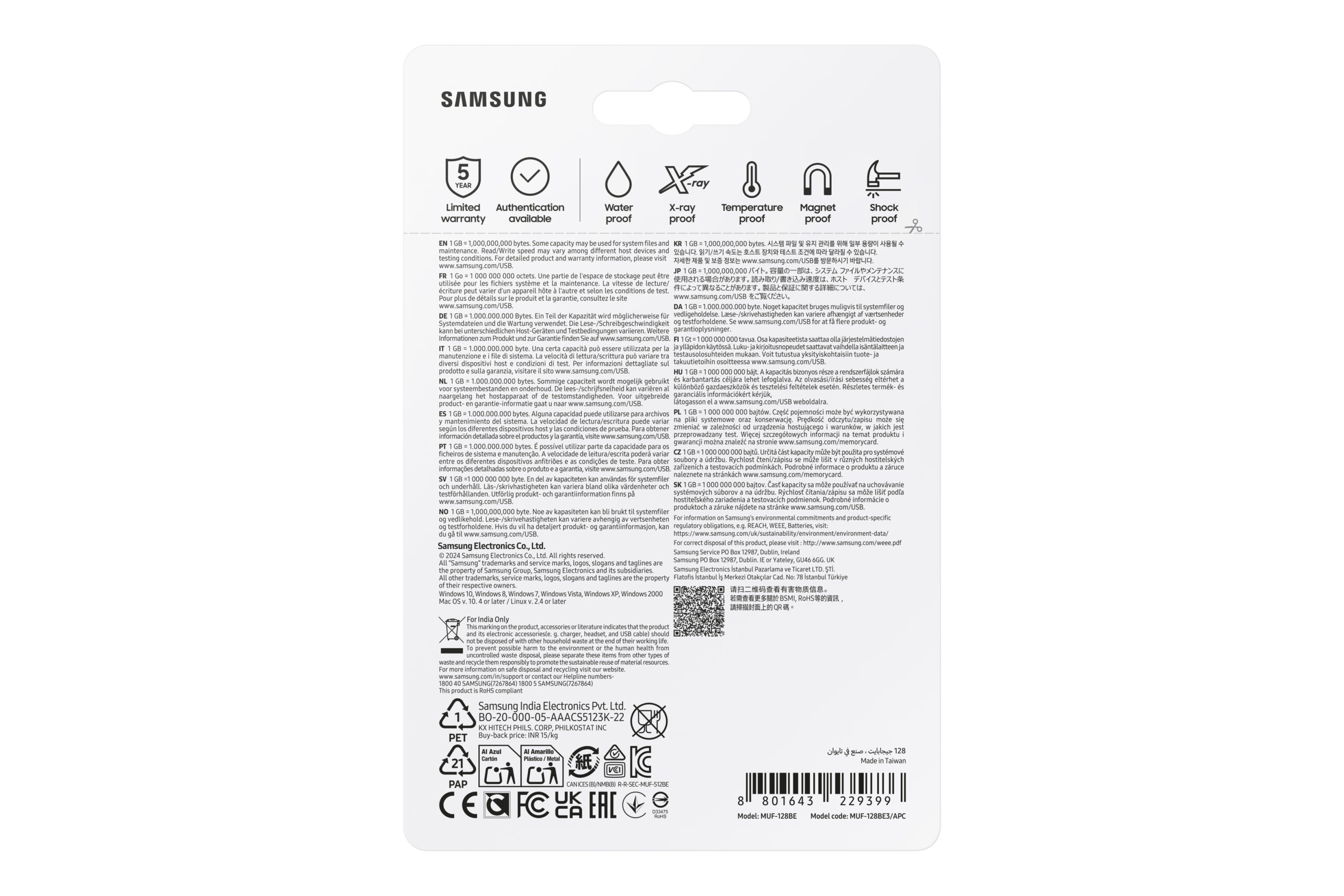 Samsung MUF-128BE USB flash drive 128 GB USB Type-A 3.2 Gen 1 (3.1 Gen 1) Zilver - Afbeelding 15
