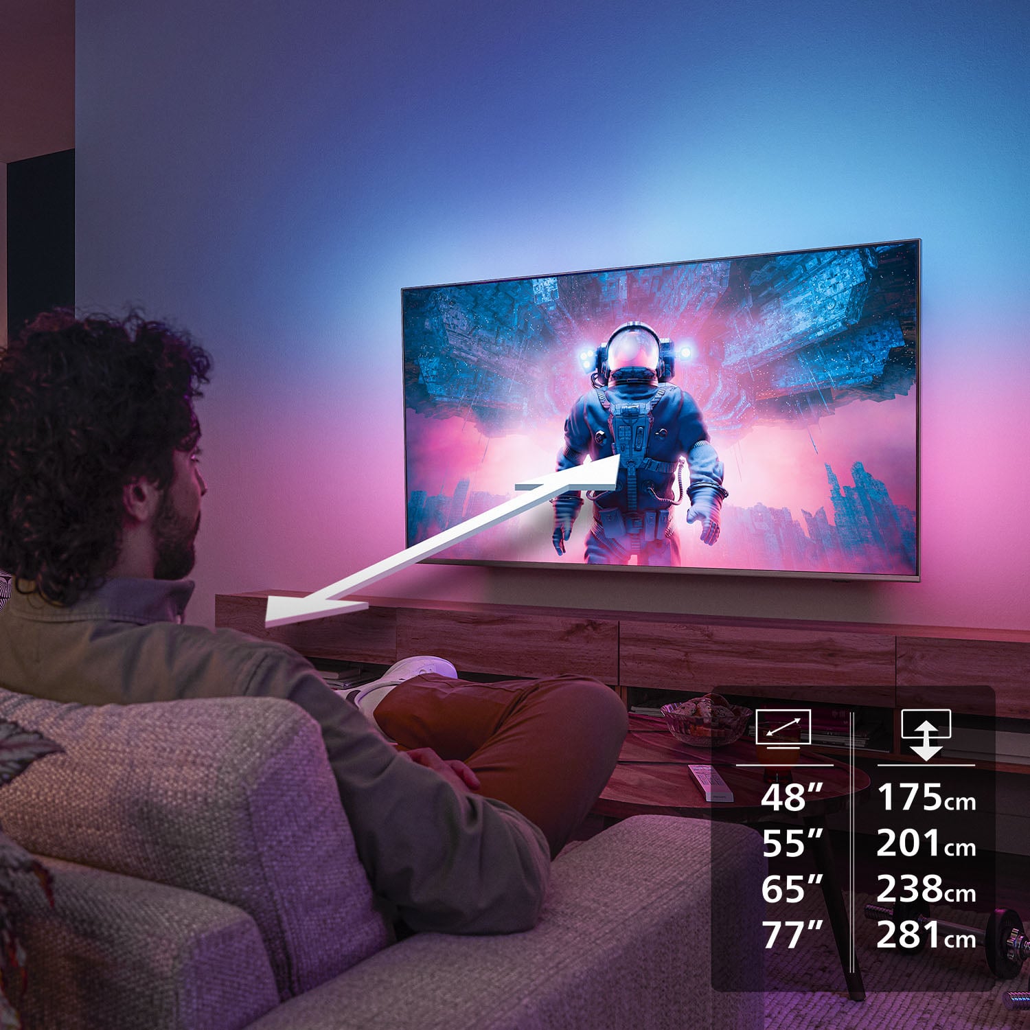 Philips 77OLED76012 195,6 cm (77") 4K Ultra HD Smart TV Wifi Zwart - Afbeelding 12