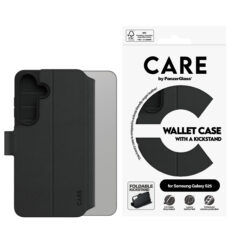PanzerGlass CARE™ by ® Wallet Case w. Kickstand Samsung Galaxy S25 mobiele telefoon behuizingen Hoes Zwart - Afbeelding 4