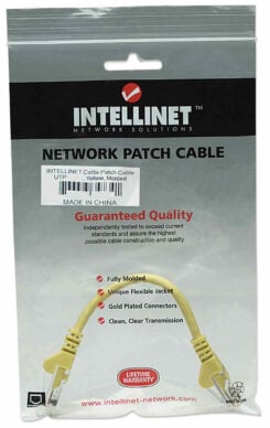 Intellinet 325165 netwerkkabel Geel 0,45 m Cat5e U/UTP (UTP) - Afbeelding 3