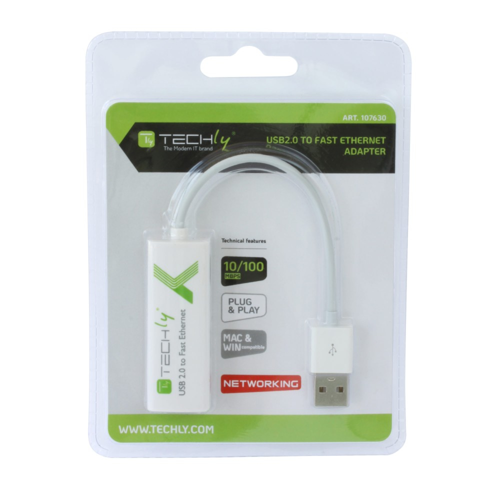 Techly IDATA ADAP-USB2TY2 netwerkkaart Ethernet 100 Mbit/s - Afbeelding 3