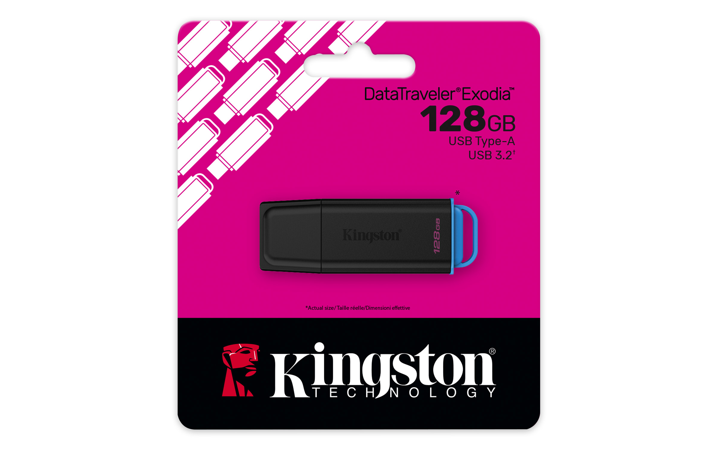 Kingston Technology DataTraveler 128GB Portable USB 3.2 Gen 1 Exodia Black/Blue - Afbeelding 5