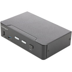 StarTech.com 2 Port Single Monitor KVM HDMI Switch, 4K 60Hz Ultra HD HDR, Desktop Hub 4K HDMI 2.0 KVM Schakelaar met 2x USB 3.0 (5Gbps) & 4x USB 2.0 HID, Audio, Hotkey Switching, TAA