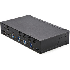 StarTech.com 4 Port Single Monitor KVM HDMI Switch, 4K 60Hz Ultra HD HDR, Desktop Hub 4K HDMI 2.0 KVM Schakelaar met 2x USB 3.0 (5Gbps) & 4x USB 2.0 HID, Audio, Hotkey Switching, TAA - Afbeelding 3