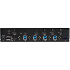 StarTech.com 4 Port Single Monitor KVM HDMI Switch, 4K 60Hz Ultra HD HDR, Desktop Hub 4K HDMI 2.0 KVM Schakelaar met 2x USB 3.0 (5Gbps) & 4x USB 2.0 HID, Audio, Hotkey Switching, TAA - Afbeelding 5