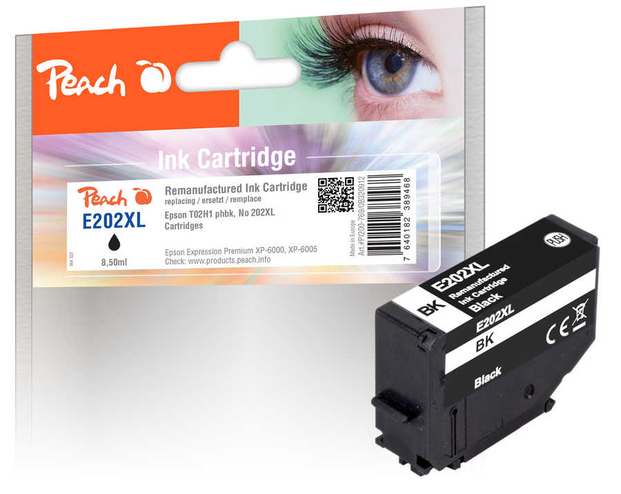 Peach PI200-769 inktcartridge 1 stuk(s) Compatibel Hoog (XL) rendement Foto zwart - Afbeelding 2