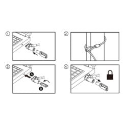 LogiLink NBS013 kabelslot Zwart, Zilver 1,8 m - Afbeelding 6
