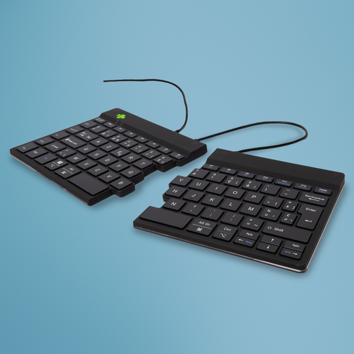 R-Go Tools Ergonomisch toetsenbord R-Go Split Break v2 met pauzesoftware, gesplitst toetsenbord, AZERTY (BE), bedraad, zwart