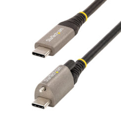 StarTech.com 50cm USB-C Kabel, Vergrendelbaar met Topschroef, USB 10Gbps, 100W (5A) Power Delivery, 8K 60Hz / 4K 144Hz DP Alt Mode - Thunderbolt Compatibel - Afbeelding 2