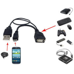 Techly 0.3m USB 2.0 A M/F - Micro USB 2.0 M USB-kabel 0,3 m USB A USB A/Micro-USB B Zwart - Afbeelding 3