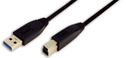 LogiLink 1m USB 3.0 USB-kabel USB 3.2 Gen 1 (3.1 Gen 1) USB A USB B 5 Gbit/s Zwart - Afbeelding 2