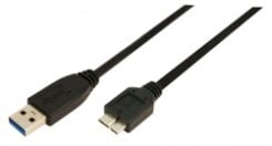 LogiLink CU0027 USB-kabel USB 3.2 Gen 1 (3.1 Gen 1) 3 m USB A Micro-USB B 5 Gbit/s Zwart - Afbeelding 2