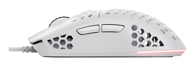 Trust GXT 928W Helox Gaming Muis - Ultralichte gamingmuis – 6 programmeerbare knoppen – 6400 DPI – Wit - Afbeelding 5