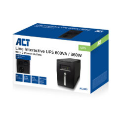 ACT Line Interactive UPS 600VA - 360W met AVR - Afbeelding 3