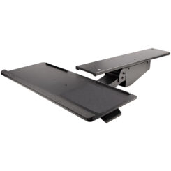 StarTech.com Uitschuifbare Bureau Toetsenbordlade, Full Motion Keyboard en Mouse Tray met Verstelbare Hoogte, 25 x 65cm Plateau, Ergonomisch Bureaublad voor Toetsenbord met Muismat en Polssteun - Afbeelding 2