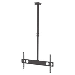 Manhattan Plafondbeugel voor TV’s en monitoren, voor schermen 37"–75", hoogte verstelbaar 105–156 cm, VESA-compatibiliteit: van 200x200 tot 800x400 mm (controleer de afmetingen van de vier montagegaten aan de achterzijde), max. 50 kg, zwart - Afbeelding 2