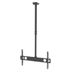 Manhattan Plafondbeugel voor TV’s en monitoren, voor schermen 37"–75", hoogte verstelbaar 105–156 cm, VESA-compatibiliteit: van 200x200 tot 800x400 mm (controleer de afmetingen van de vier montagegaten aan de achterzijde), max. 50 kg, zwart