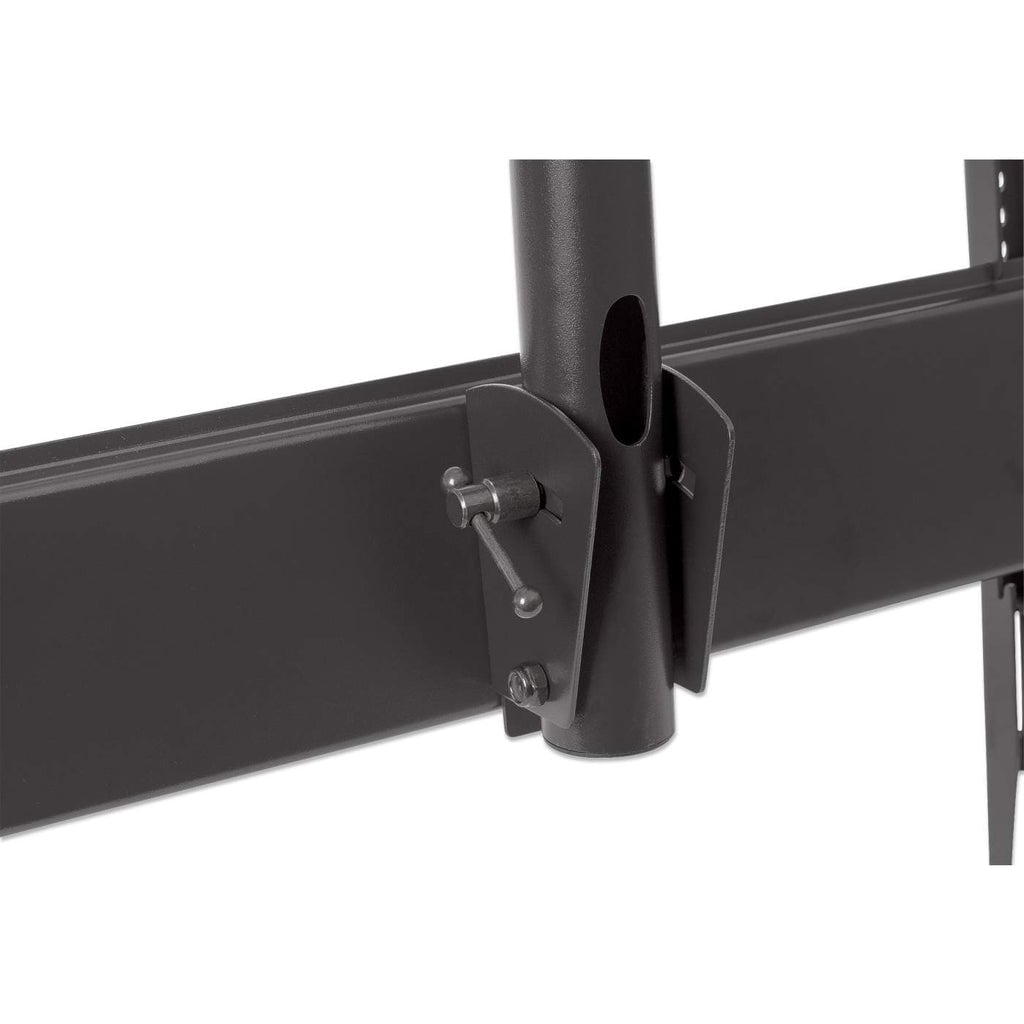 Manhattan Plafondbeugel voor TV’s en monitoren, voor schermen 37"–75", hoogte verstelbaar 105–156 cm, VESA-compatibiliteit: van 200x200 tot 800x400 mm (controleer de afmetingen van de vier montagegaten aan de achterzijde), max. 50 kg, zwart - Afbeelding 5