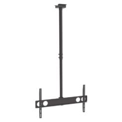 Manhattan Plafondbeugel voor TV’s en monitoren, voor schermen 37"–75", hoogte verstelbaar 105–156 cm, VESA-compatibiliteit: van 200x200 tot 800x400 mm (controleer de afmetingen van de vier montagegaten aan de achterzijde), max. 50 kg, zwart - Afbeelding 3