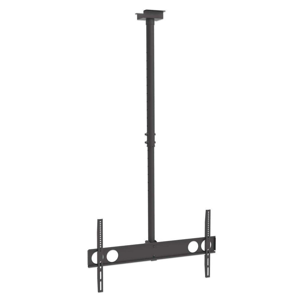 Manhattan Plafondbeugel voor TV’s en monitoren, voor schermen 37"–75", hoogte verstelbaar 105–156 cm, VESA-compatibiliteit: van 200x200 tot 800x400 mm (controleer de afmetingen van de vier montagegaten aan de achterzijde), max. 50 kg, zwart - Afbeelding 3