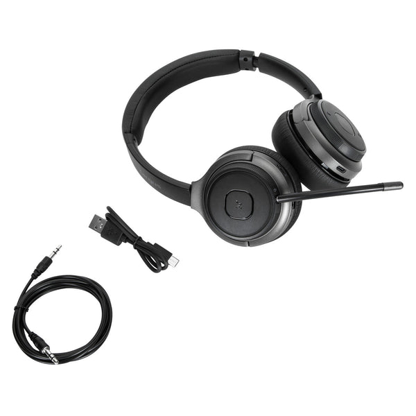 Targus AEH104GL hoofdtelefoon/headset Bedraad en draadloos Hoofdband Oproepen/muziek USB Type-C Bluetooth Zwart - Afbeelding 3