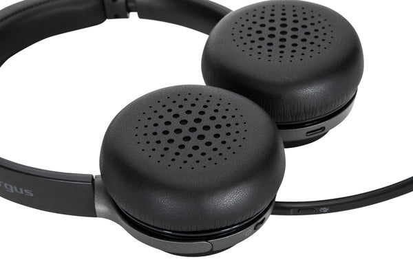 Targus AEH104GL hoofdtelefoon/headset Bedraad en draadloos Hoofdband Oproepen/muziek USB Type-C Bluetooth Zwart - Afbeelding 4
