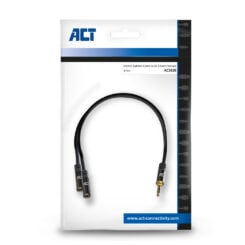 ACT 0,15 meter High Quality audio splitterkabel 3,5 mm stereo jack male - 2x female - Afbeelding 4