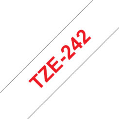 Brother TZE-242 labelprinter-tape Rood op wit - Afbeelding 2
