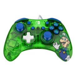 PDP Rock Candy: Luigi Lime Blauw, Groen, Doorschijnend USB Gamepad Analoog/digitaal Nintendo Switch, Nintendo Switch Lite, Nintendo Switch OLED