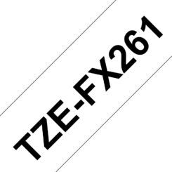 Brother TZE-FX261 labelprinter-tape Zwart op wit - Afbeelding 2