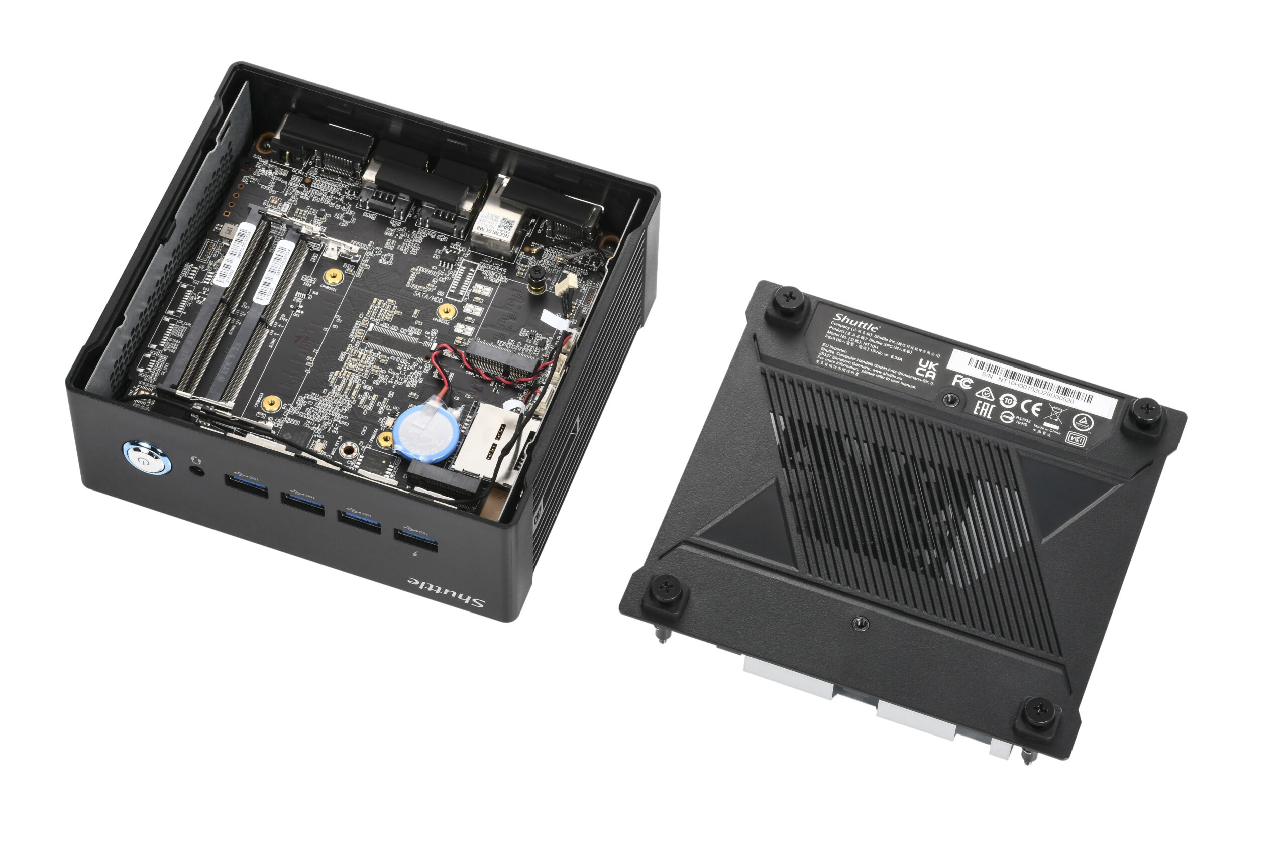 Shuttle Nano PC NT10H5, Intel Core Ultra 5 125H, Intel Arc graphics, 2xHDMI, 2xUSB 4.0 (DP), 2x2.5Gbit LAN, incl. VESA, 24/7 permanent gebruik - Afbeelding 7