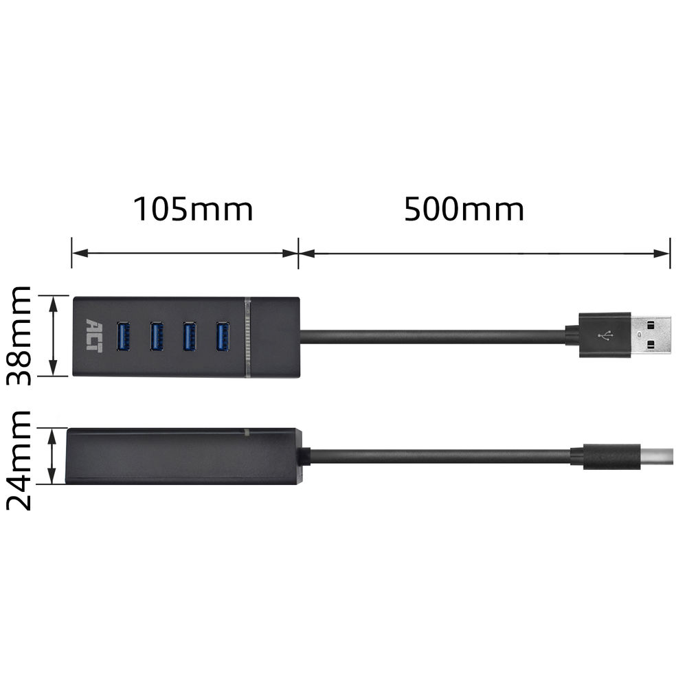 ACT USB hub 3.0, 4 poorts USB-A - Afbeelding 6