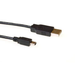 ACT USB 2.0 A male - USB mini B5 male 3,00 m - Afbeelding 2