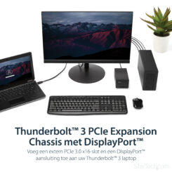 StarTech.com Thunderbolt 3 PCIe Uitbreidingschassis, Externe behuizing met één PCI Express slot, PCIe-box voor laptops/desktops/All-In-Ones, 5K/4K output via TB3/DP-poorten, TAA Compliant - Afbeelding 8
