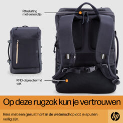 HP Travel 15,6 Iron Grey laptopbackpack, 25 liter - Afbeelding 6